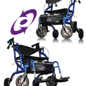 Airgo® Fusion Side-Folding Rollator & Transport Chair